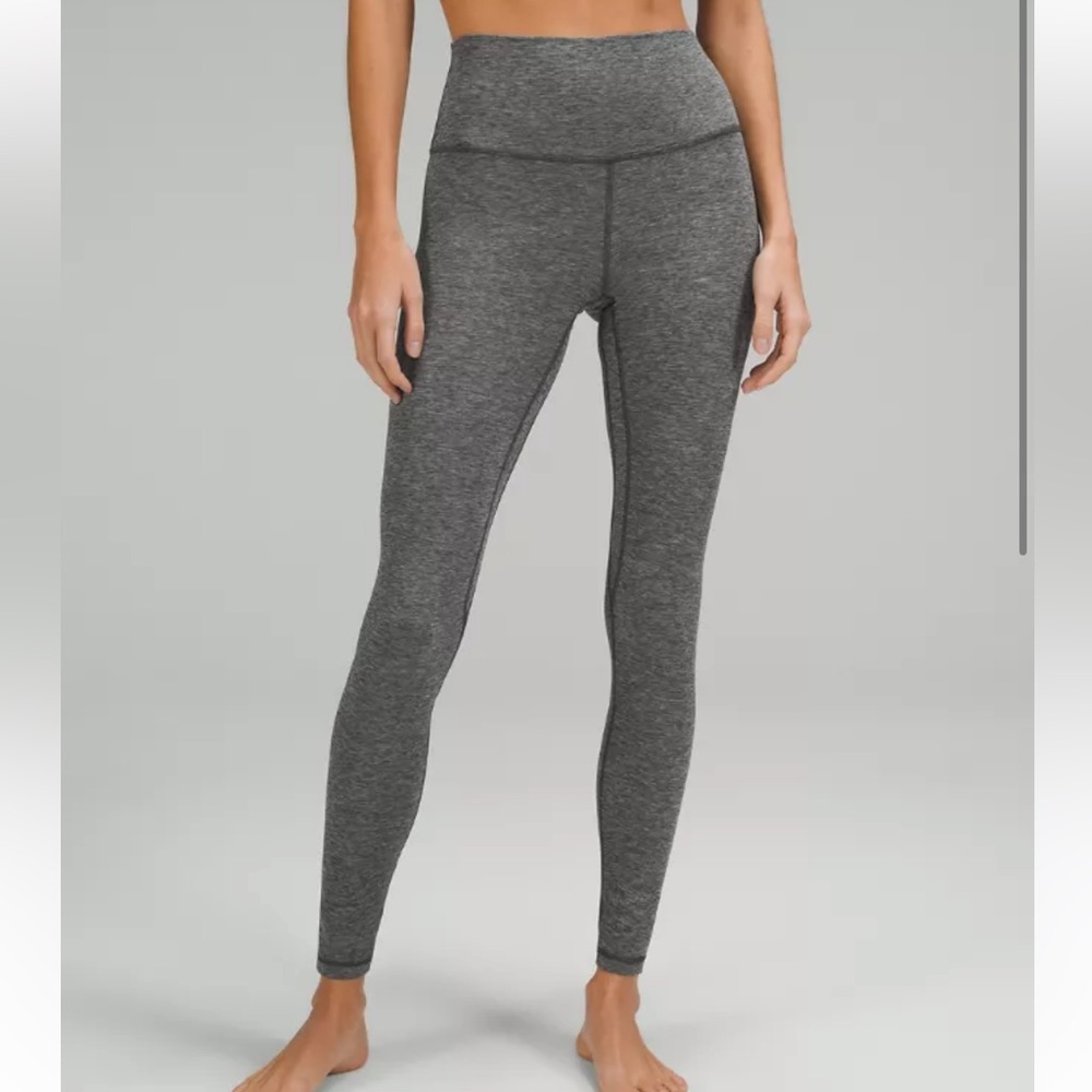 lululemon athletica High-Rise Heathered Gray Leggings. Size 2.